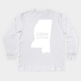 Mississippi Drink Local MS Kids Long Sleeve T-Shirt